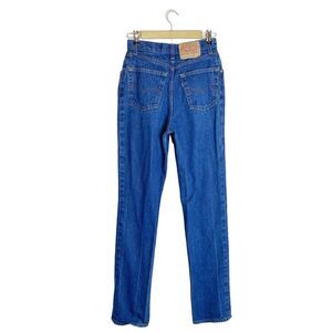 Vintage 80s Levi's 27x32 505 Jeans 26505-0214 Dark Wash High Waist Straight Leg